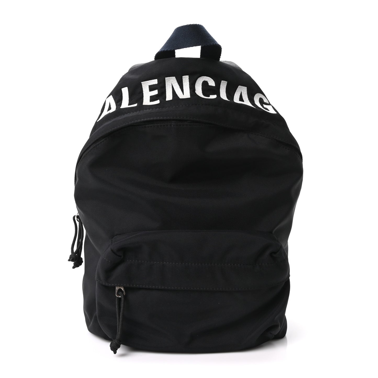 Sport Nylon Logo Embroidered S Wheel Backpack Black