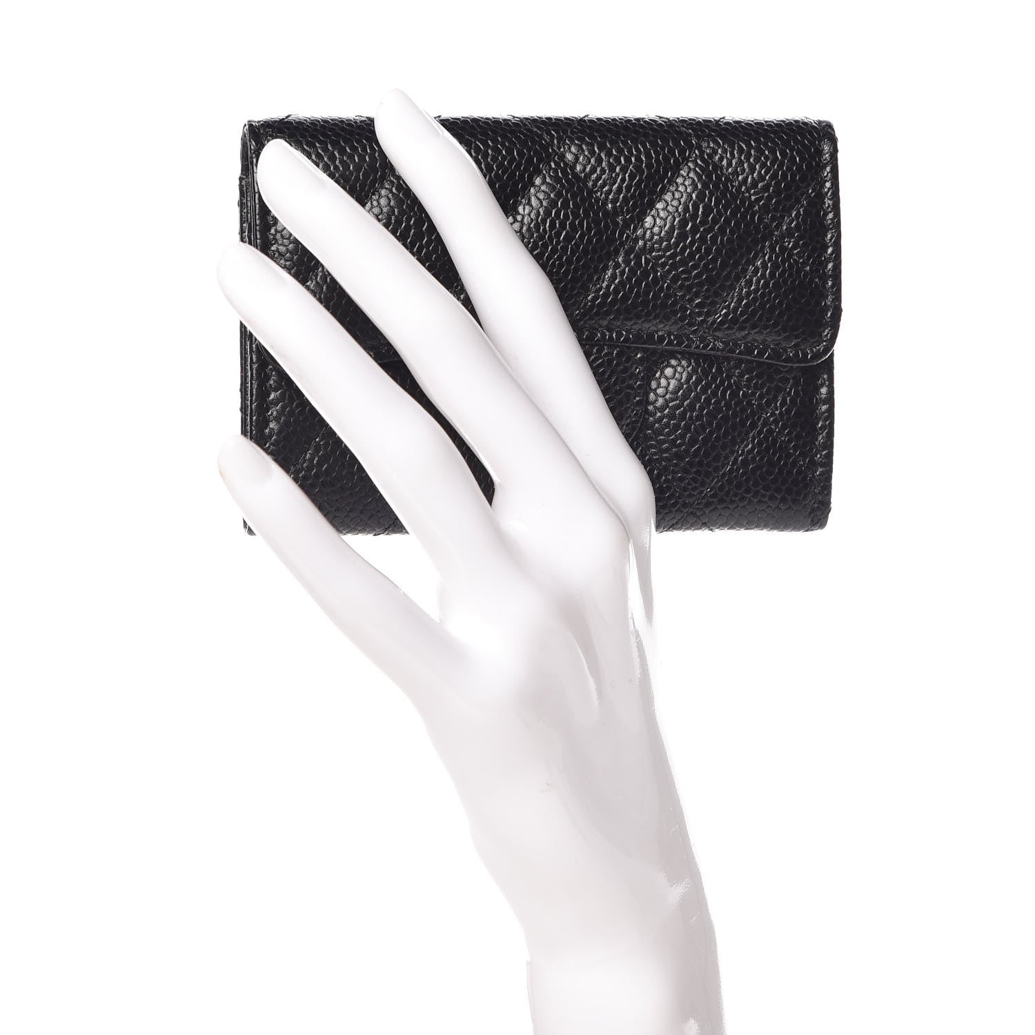 Chanel Caviar Quilted Flap Card Holder Black 2 of 9