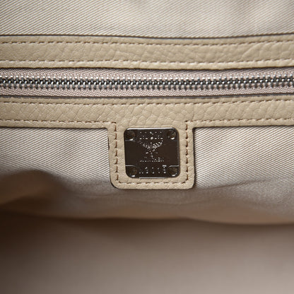 MCM Grained Calfskin Medium Klara Hobo New Beige 7 of 9