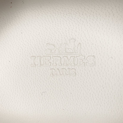 Hermes Calfskin Mens Advantage Sneakers 43 White Orange 7 of 9