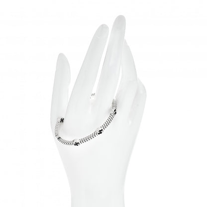 Gucci Sterling Silver Thin Interlocking G Cuff Bracelet 16 2 of 4