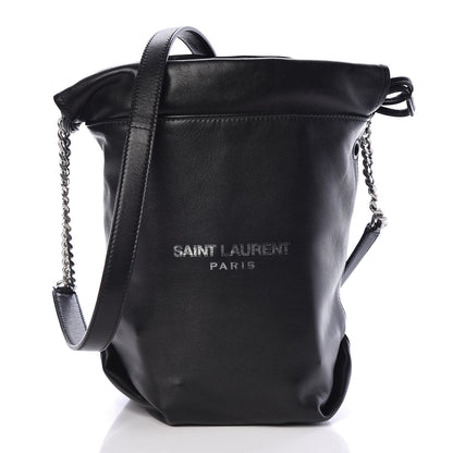 Saint Laurent Lambskin Small Teddy Bucket Bag Black 3 of 10