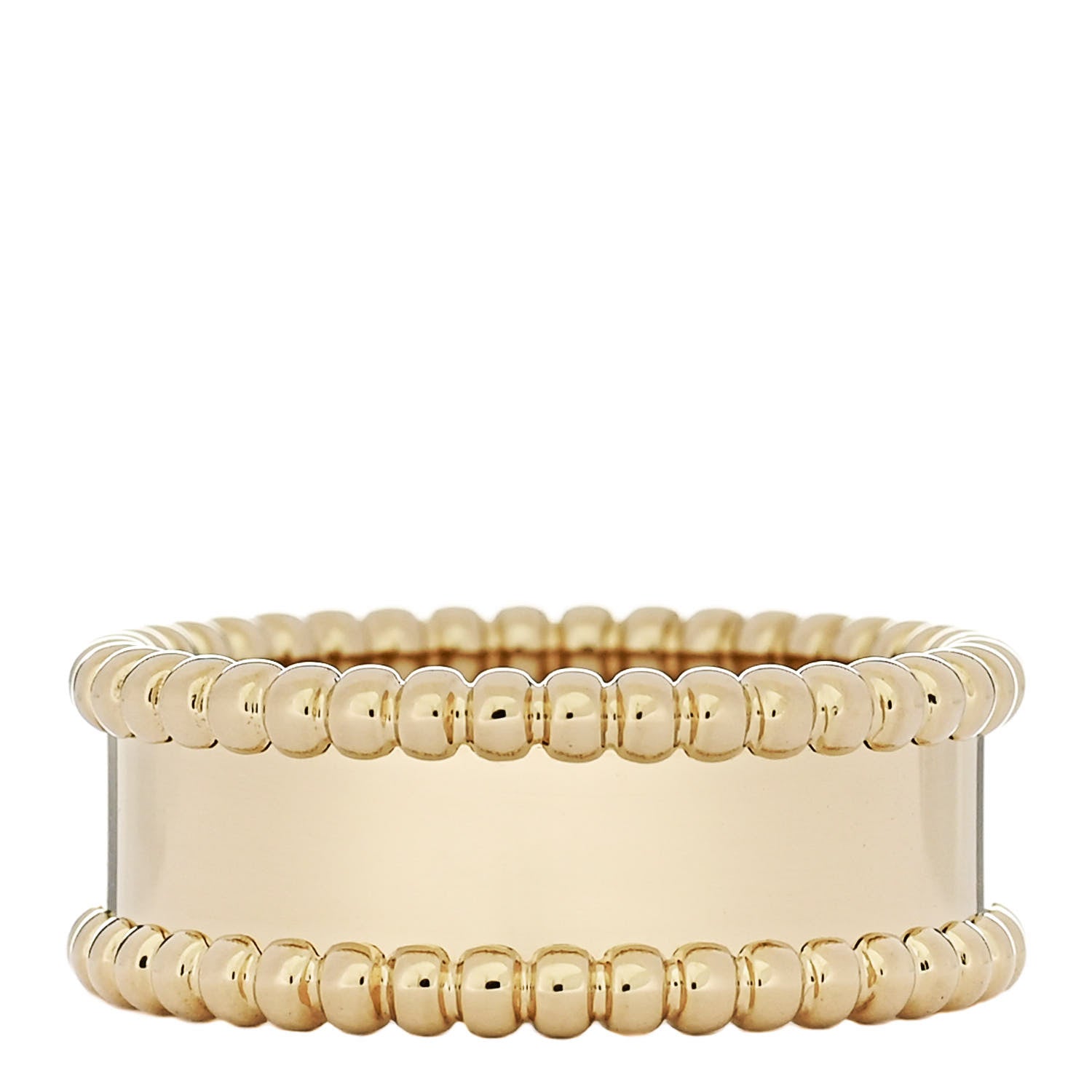 Van Cleef & Arpels 18K Yellow Gold Perlee Signature Ring 54 7 3 of 5