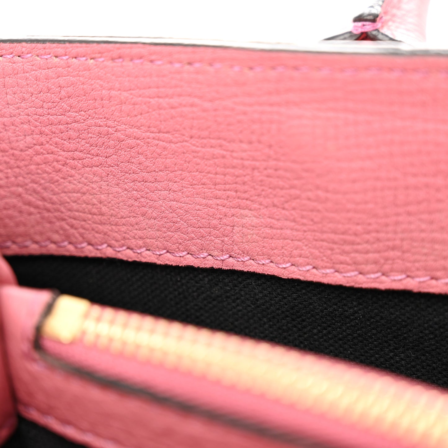 Grainy Calfskin House Check Medium Banner Tote Mauve Pink