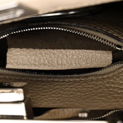 Fendi Cuoio Romano Snakeskin Selleria Mini Peekaboo Iconic Satchel Corda White 8 of 11