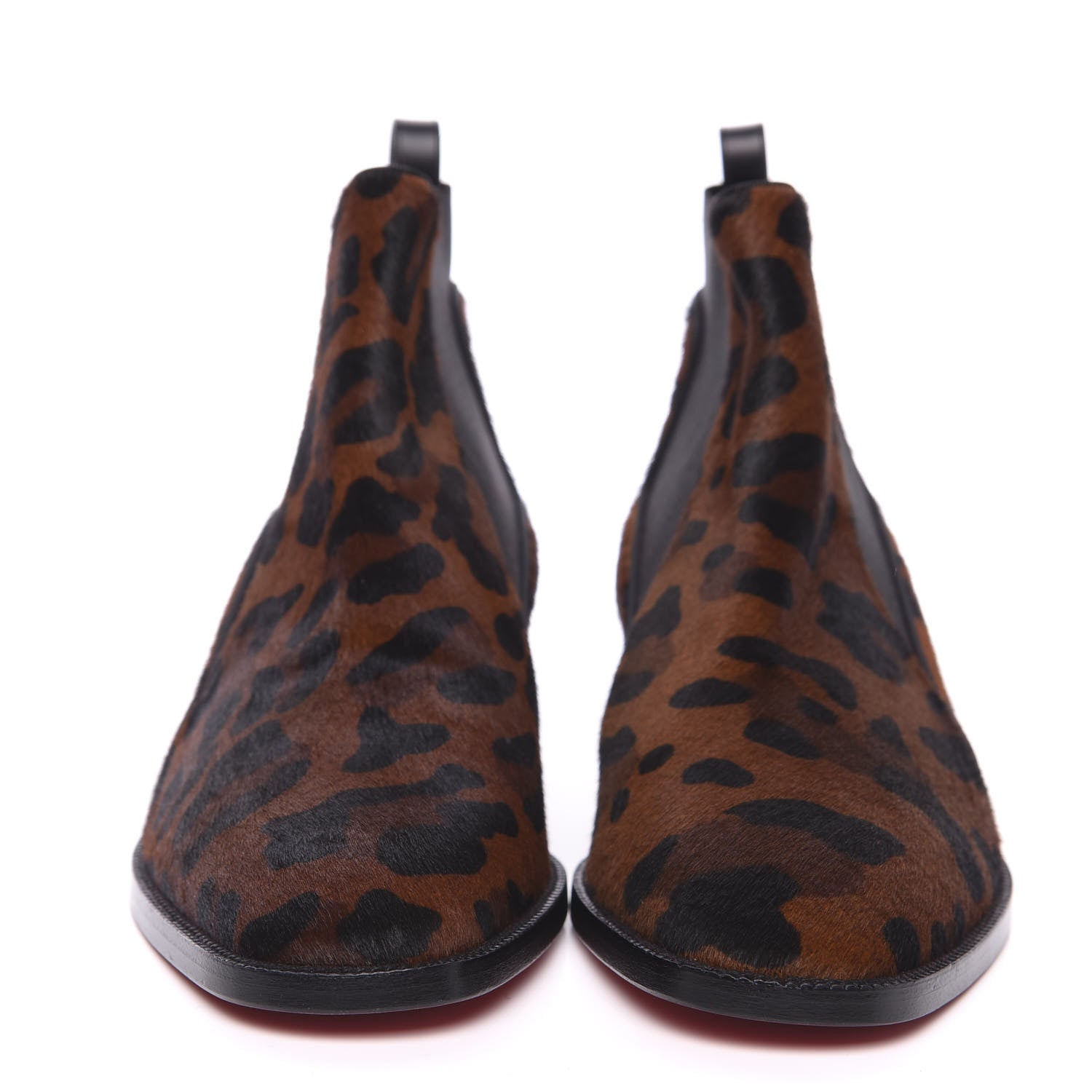 Christian Louboutin Calf Hair Leopard Print Marmada Flat Chelsea Boot 36.5 Brown 2 of 6