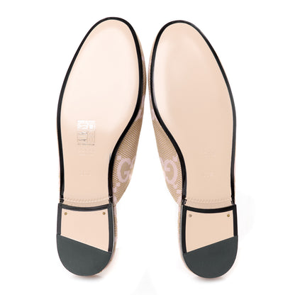 Gucci Monogram Macro GG Nappa Charlotte Womens Princetown Slippers 38.5 Beige Perfect Pink 6 of 10