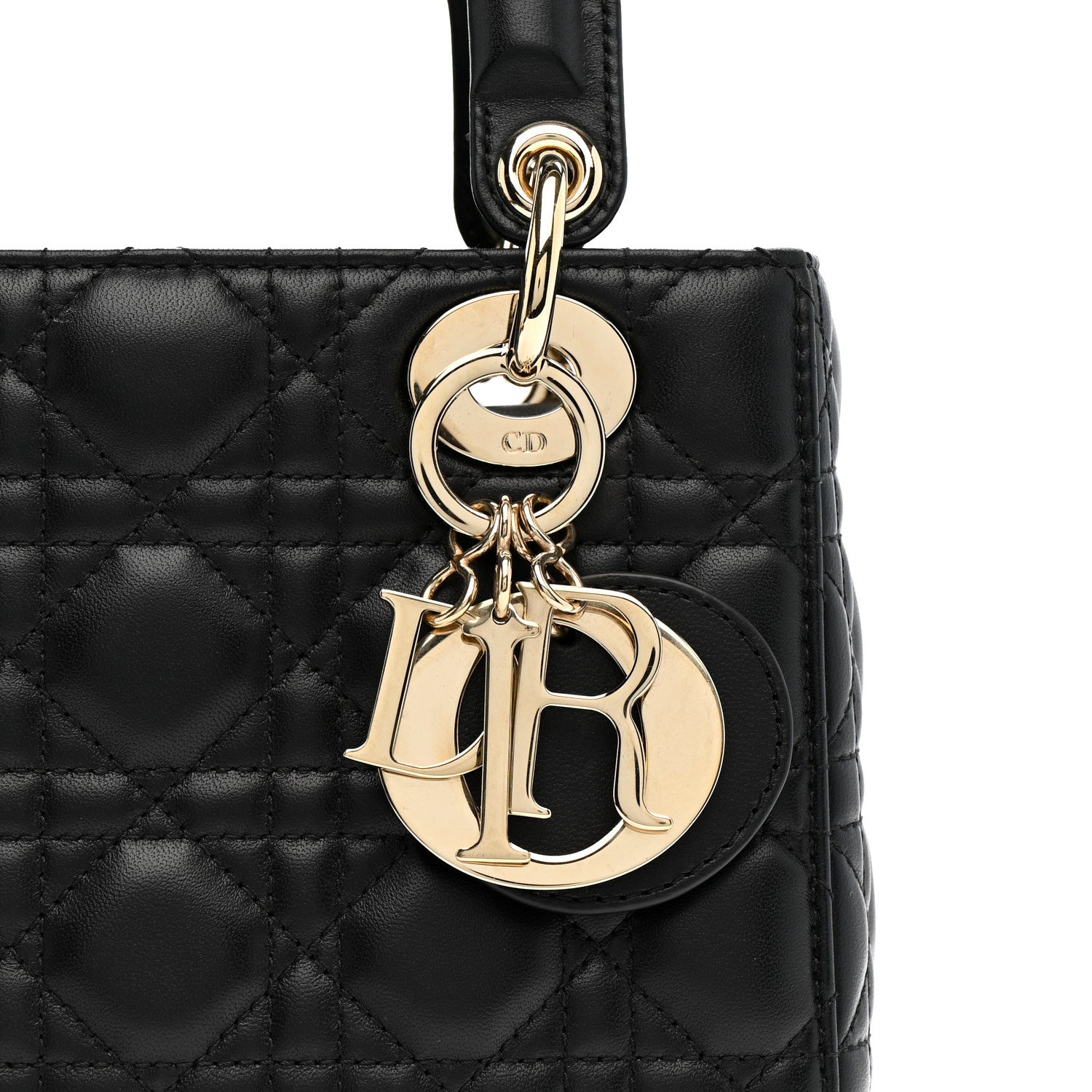 Christian Dior Lambskin Cannage Small My ABCDior Lady Dior Black 8 of 11