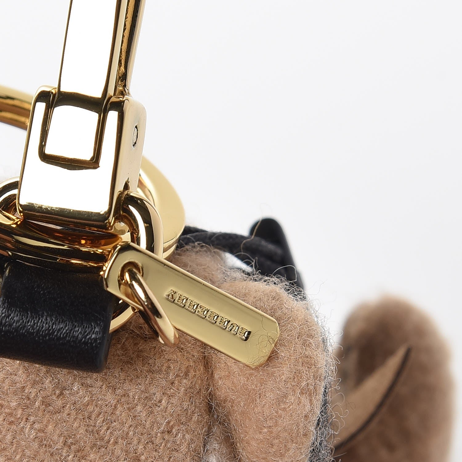 Burberry Cashmere House Check Thomas Bear Bag Charm Camel Gold 5 of 6