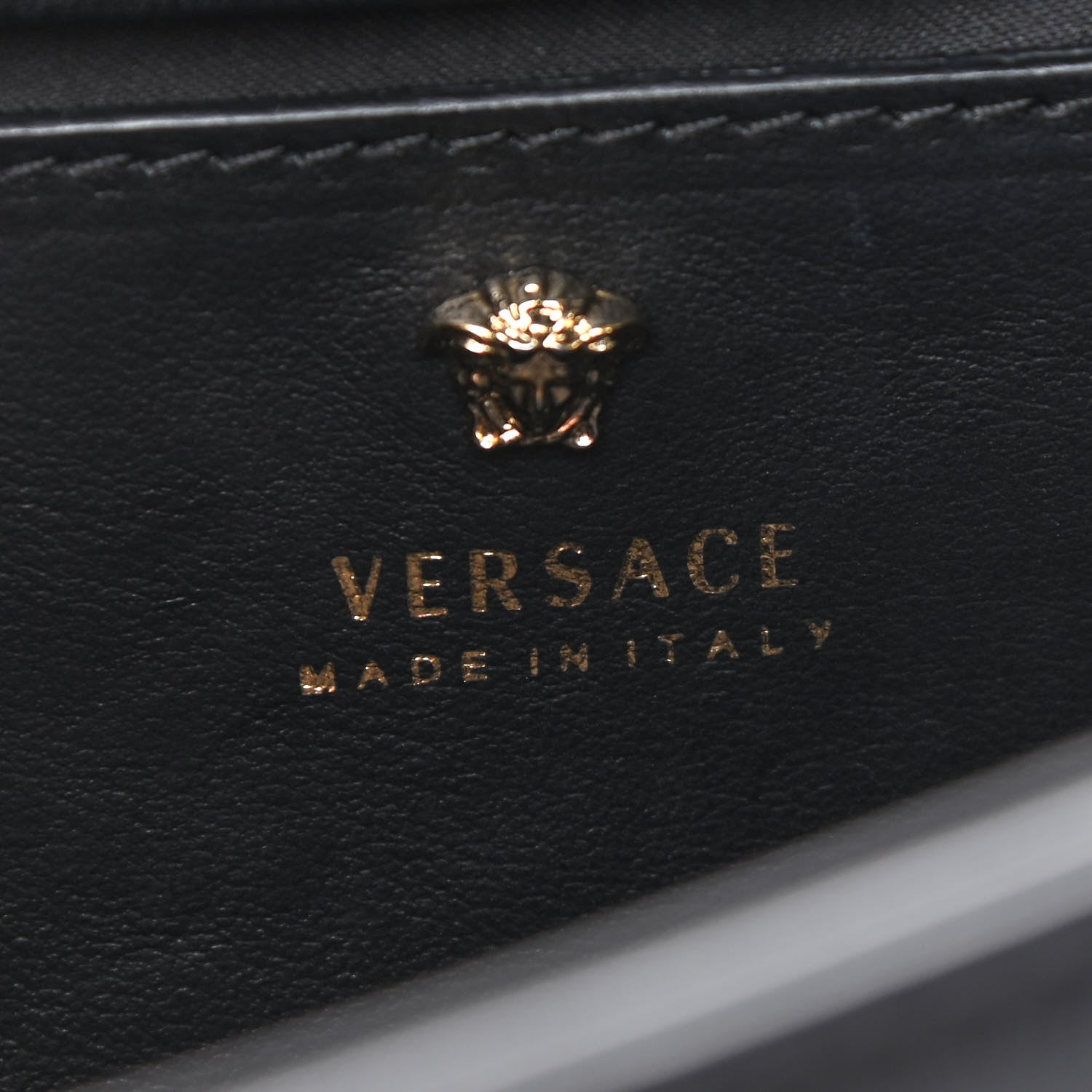 Versace Nappa Palazzo Quilted Shoulder Bag Black 9 of 11
