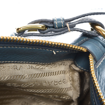 Prada Vitello Daino Hobo Marine 8 of 12
