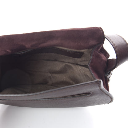 Chloe Suede Calfskin Braided Mini Marcie Round Crossbody Bag Carbon Brown 5 of 8