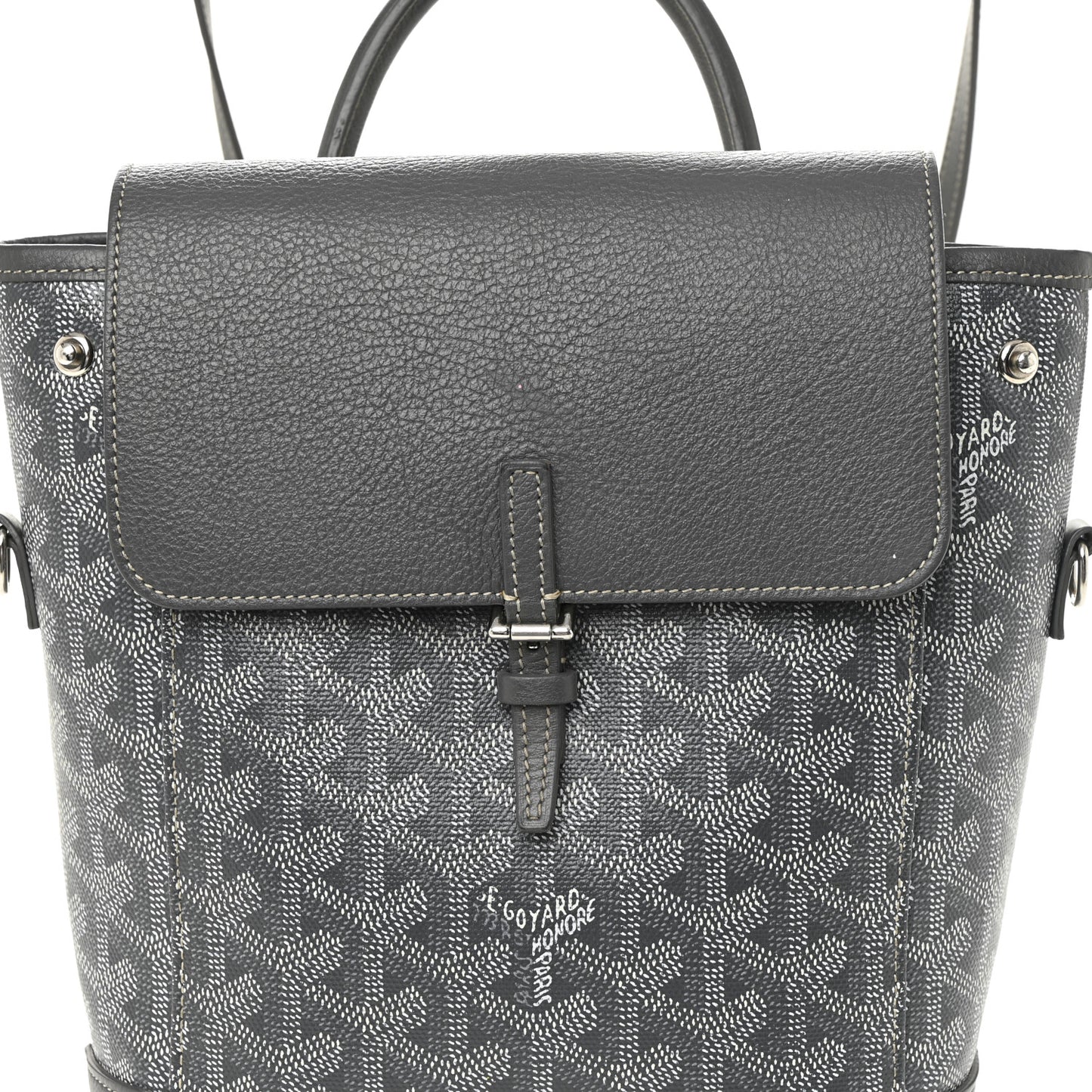 Goyardine Calfskin Mini Alpin Backpack Grey