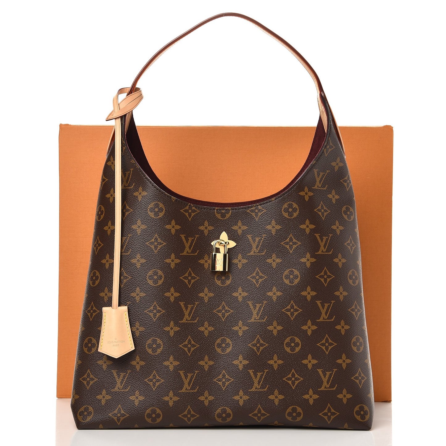 Monogram Flower Hobo Beige