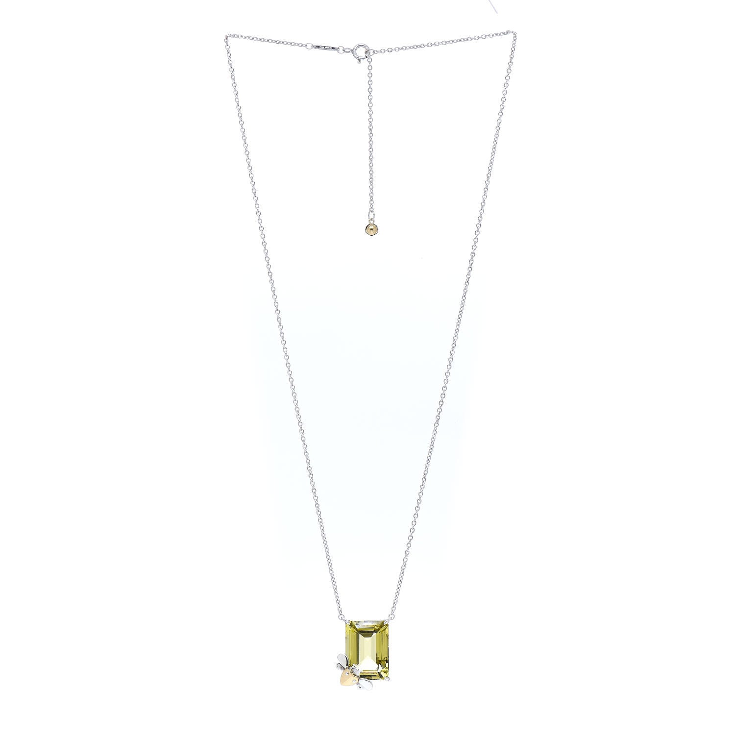 Tiffany Sterling Silver 18K Yellow Gold Yellow Quartz Return to Tiffany Love Bugs Necklace 3 of 4