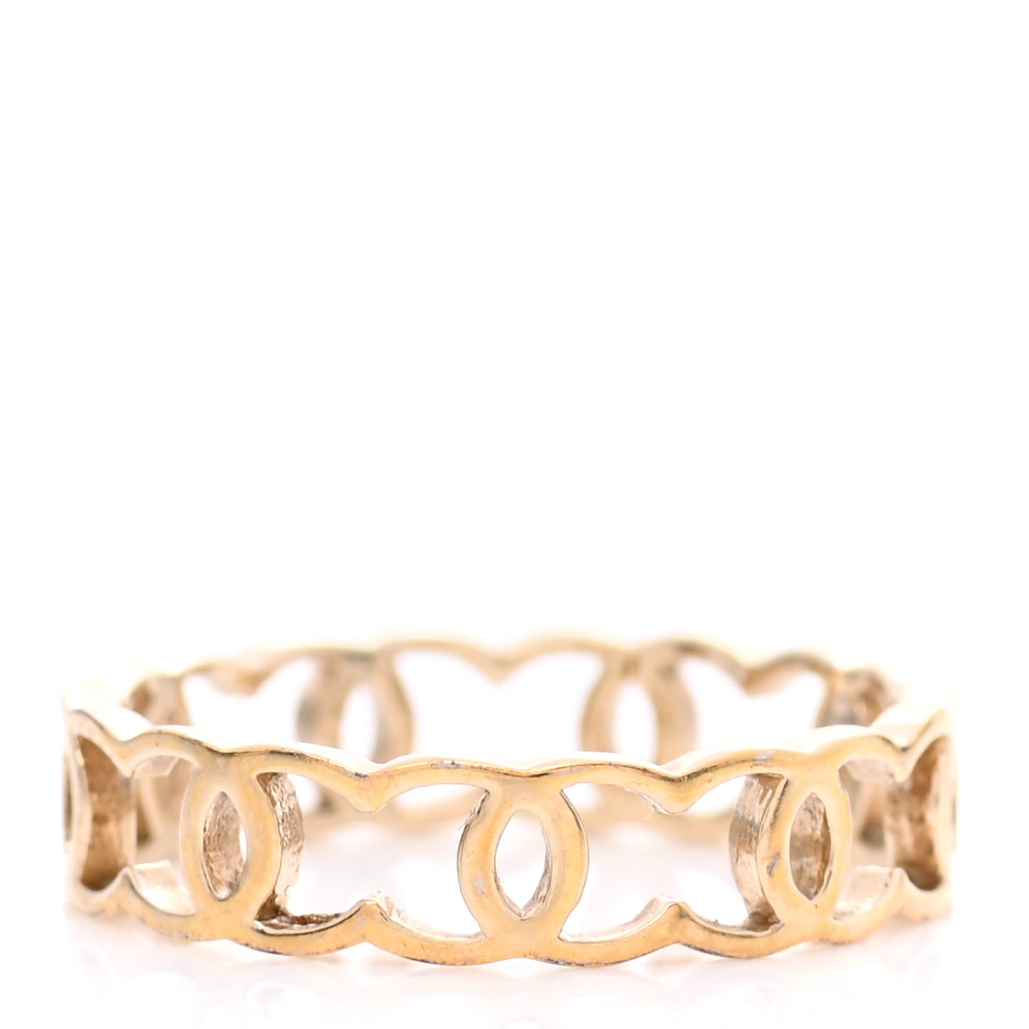 Metal CC Ring 54 6.75 Gold