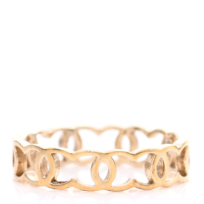 Chanel Metal CC Ring 54 6.75 Gold 3 of 5