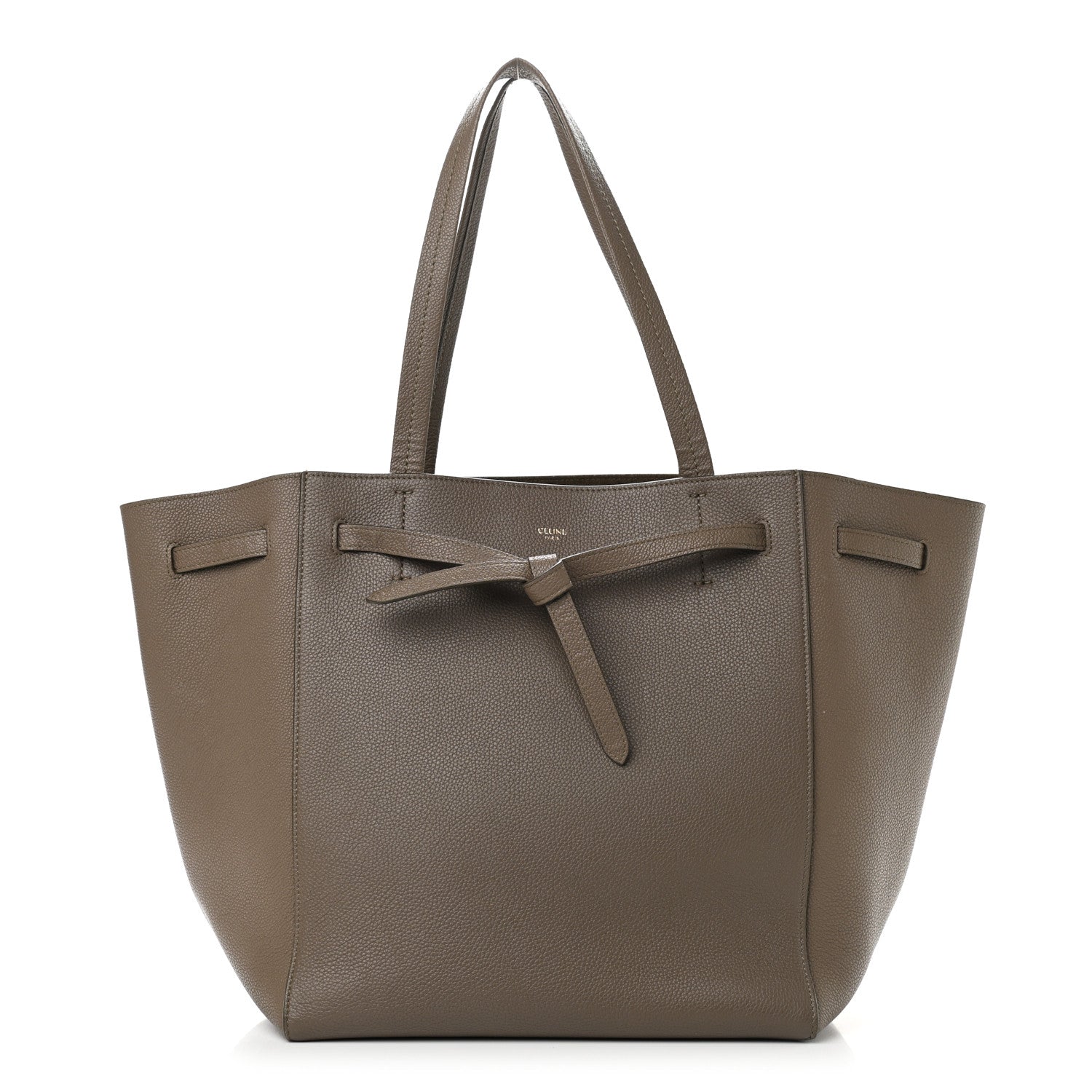 Celine Soft Grained Calfskin Small Belt Cabas Phantom Taupe 1 of 9