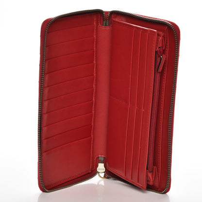 Gucci Calfskin Matelasse GG Marmont Zip Around Organizer Wallet Hibiscus Red 5 of 8