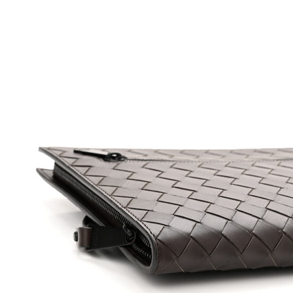 Bottega Veneta Calfskin Intrecciato Small Document Case Dark Brown 9 of 10