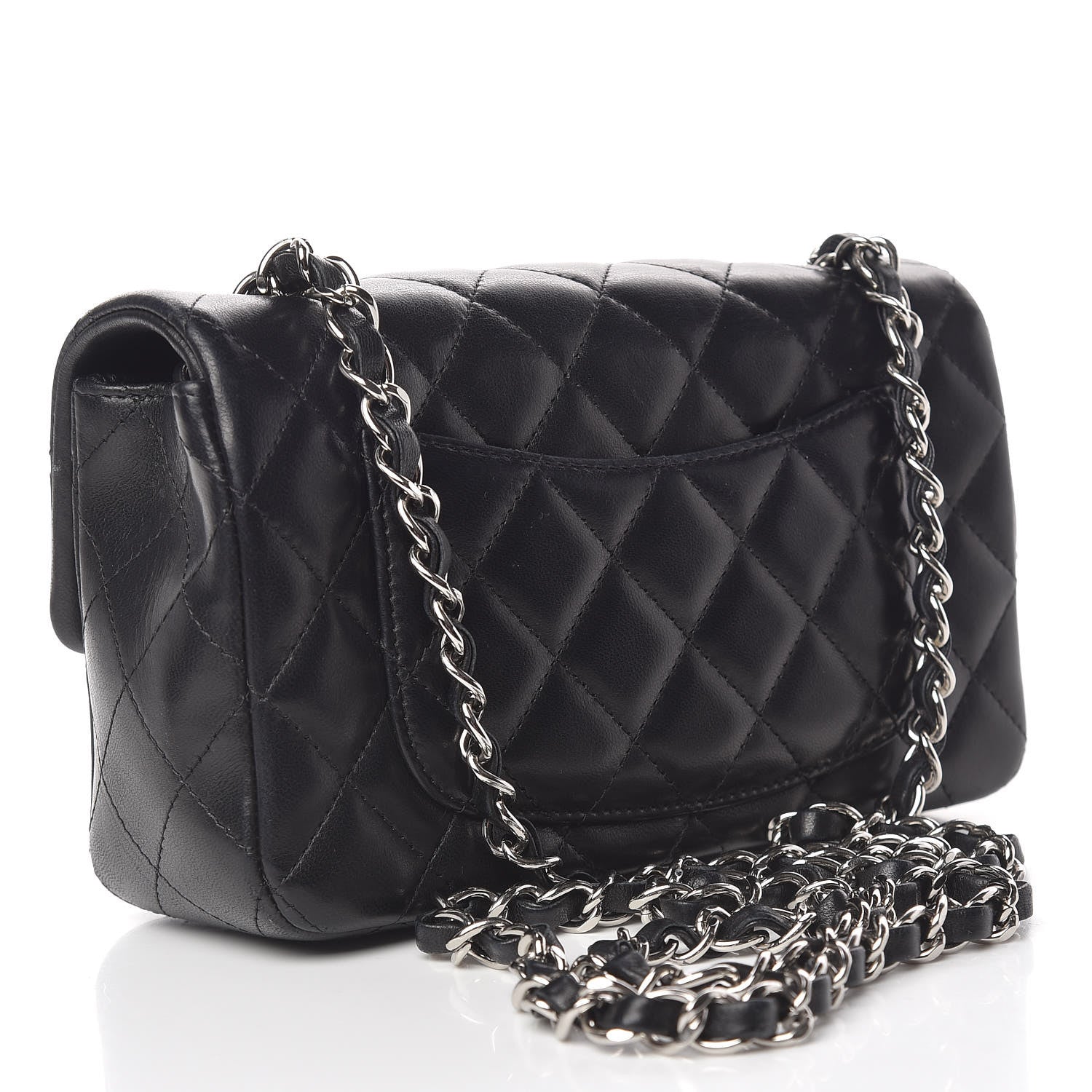 Chanel Lambskin Quilted Mini Rectangular Flap Black 3 of 17
