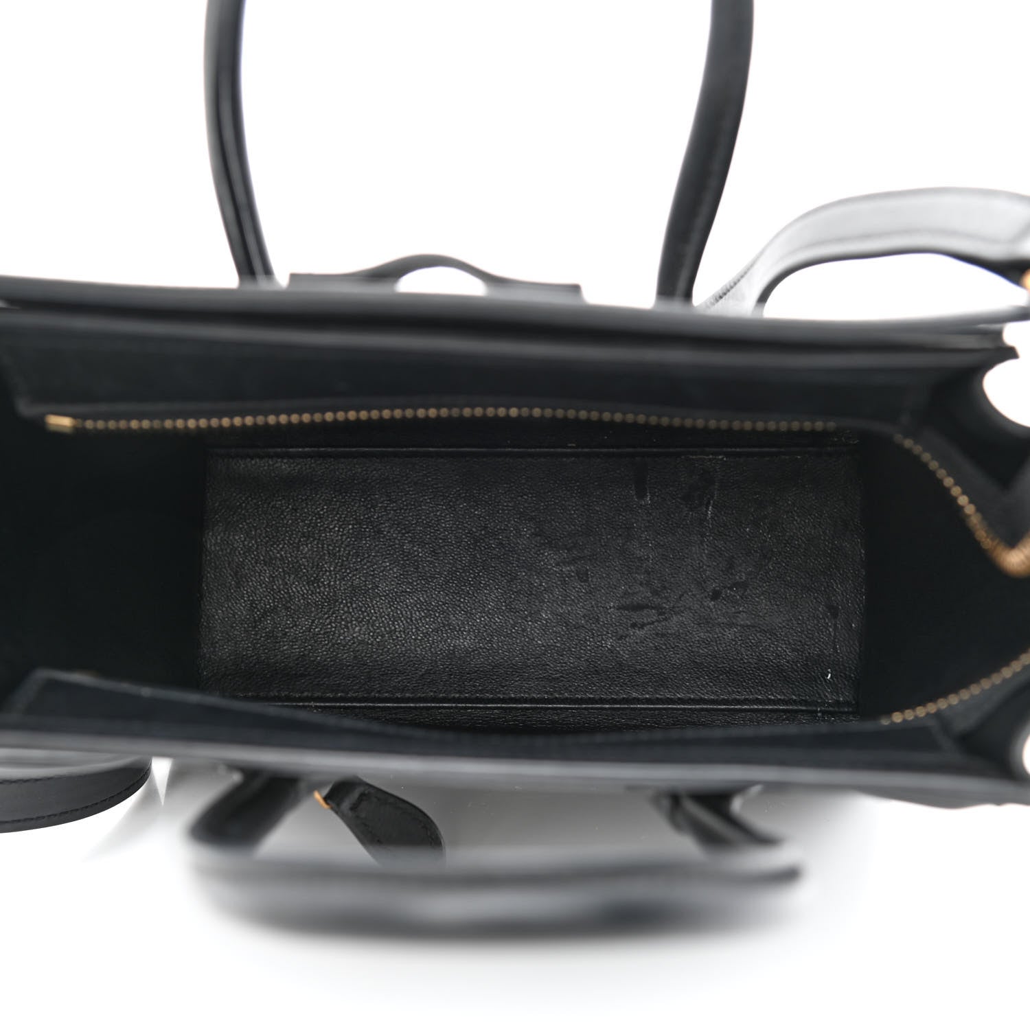 Celine Smooth Calfskin Nano Luggage Black 5 of 12