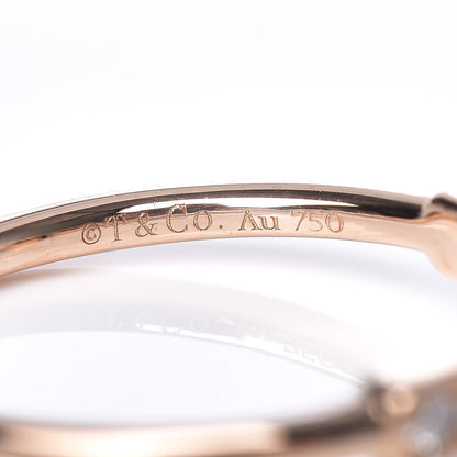 Tiffany 18K Rose Gold Diamond T Wire Ring 47 4.25 5 of 6