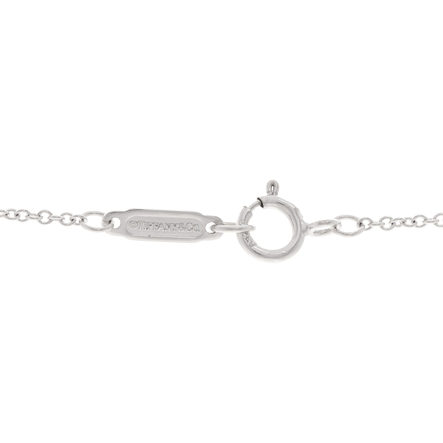 Tiffany 18K White Gold Diamond Etoile Heart Drop Pendant Necklace 4 of 5