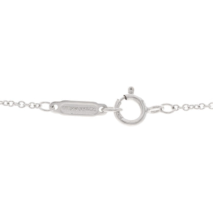 Tiffany 18K White Gold Diamond Etoile Heart Drop Pendant Necklace 4 of 5