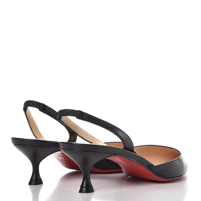 Christian Louboutin Kid Sharka 45 Slingback Pumps 35.5 Black 4 of 11