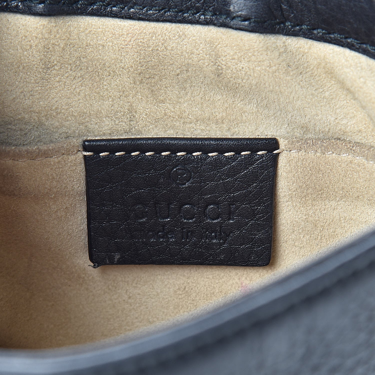 Gucci Pebbled Calfskin Small 1973 Chain Shoulder Bag Black 6 of 15