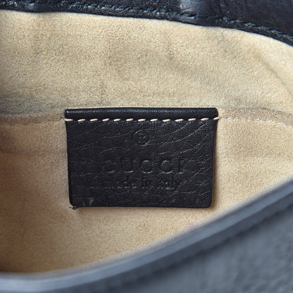 Gucci Pebbled Calfskin Small 1973 Chain Shoulder Bag Black 6 of 15