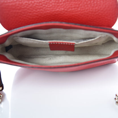 Gucci Pebbled Calfskin Small Soho Flap Crossbody Red 5 of 16