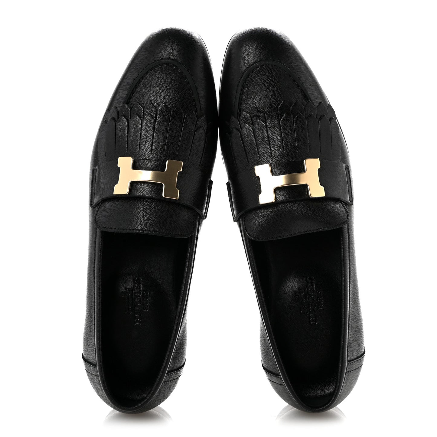 Goatskin Womens Royal Loafers 35 Black
