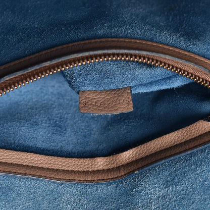 Celine Supple Calfskin Medium Phantom Luggage Khaki Cobalt Trim 8 of 11