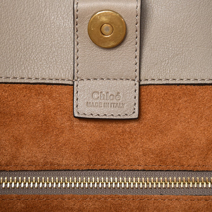 Chloe Smooth Calfskin Medium Milo Shopping Tote Motty Grey 5 of 9
