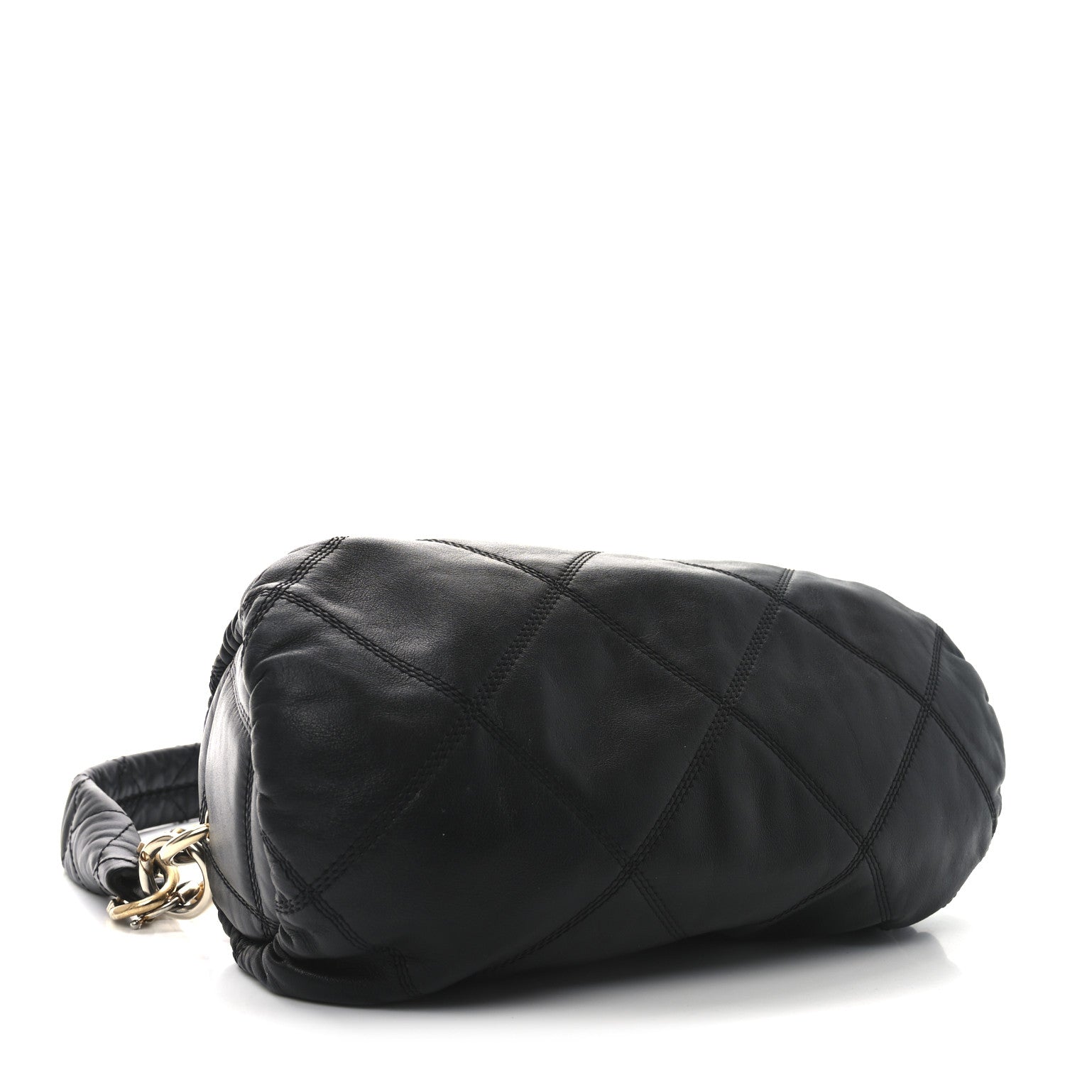 Chanel Lambskin Quilted  Bowling Bag Black 4 of 10