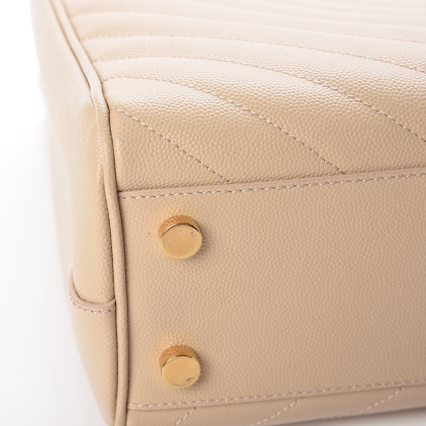 Grain De Poudre Matelasse Chevron Monogram Shopping Bag Nude Powder