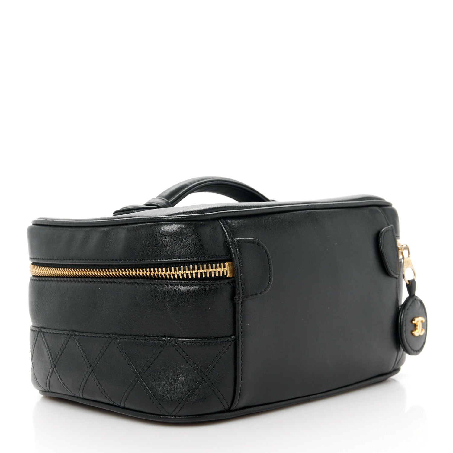 Chanel Lambskin Vanity Cosmetic Case Black 3 of 10