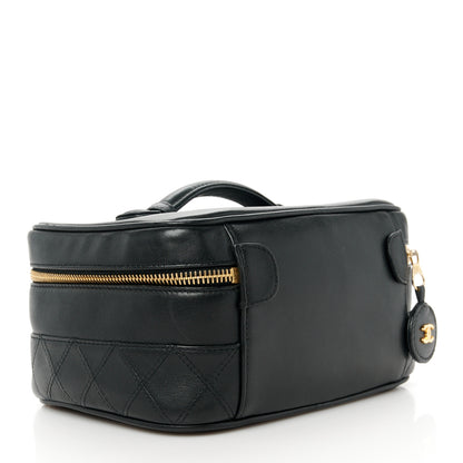 Chanel Lambskin Vanity Cosmetic Case Black 3 of 10