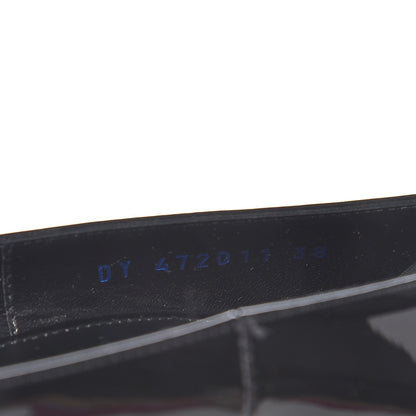 Saint Laurent Patent Opyum 100 Pumps 38 Black Blue Metal 8 of 9