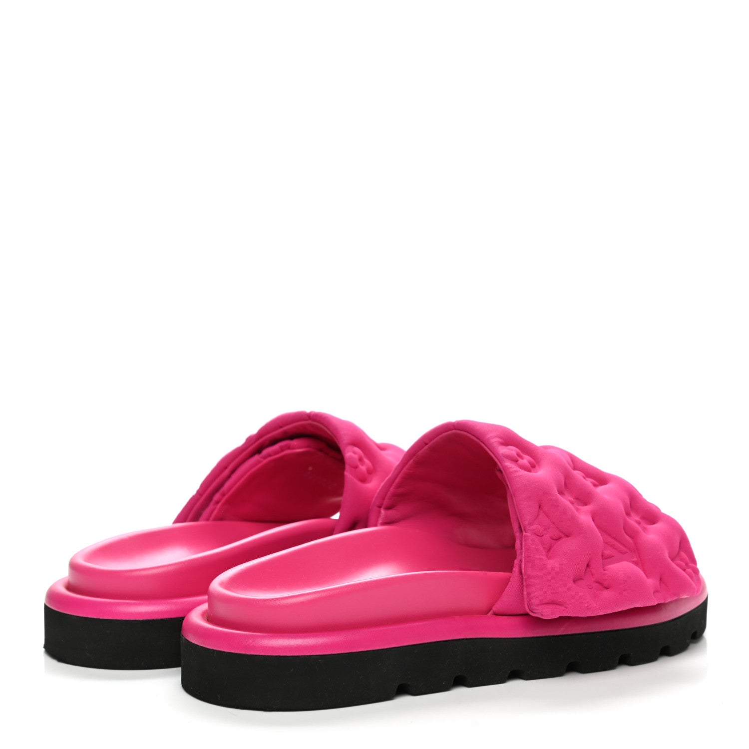 Louis Vuitton Technical Fabric Embossed Monogram Pool Pillow Comfort Mules 37 Fuchsia 4 of 8