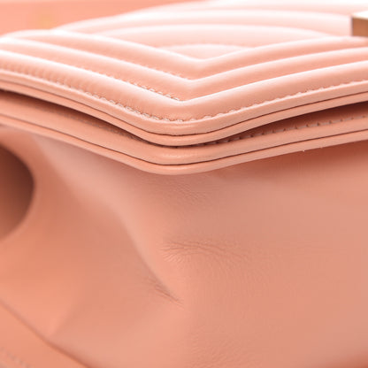 Chanel Calfskin Chevron Quilted Small Boy Flap Light Pink 9 of 13