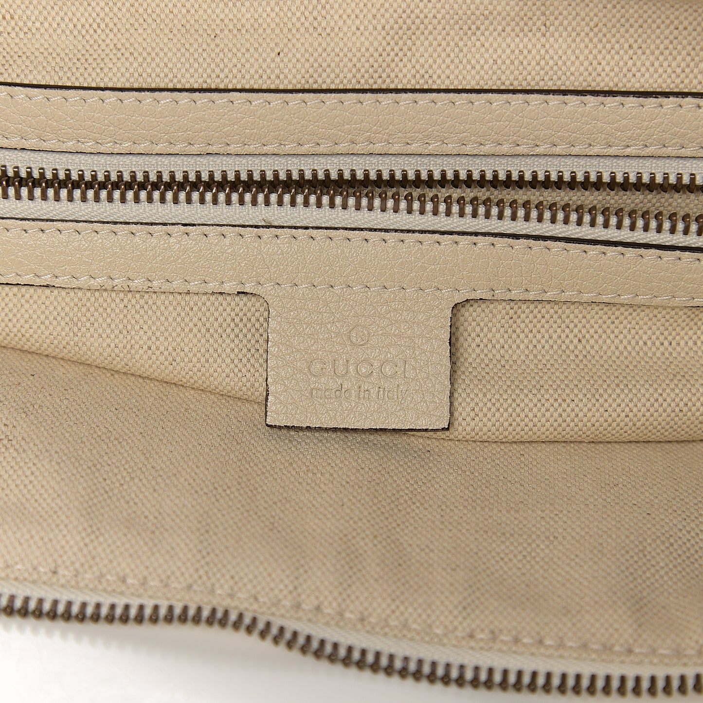Grained Calfskin Logo Half Moon Hobo White