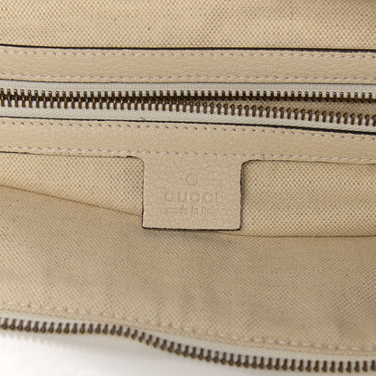 Gucci Grained Calfskin Logo Half Moon Hobo White 5 of 9