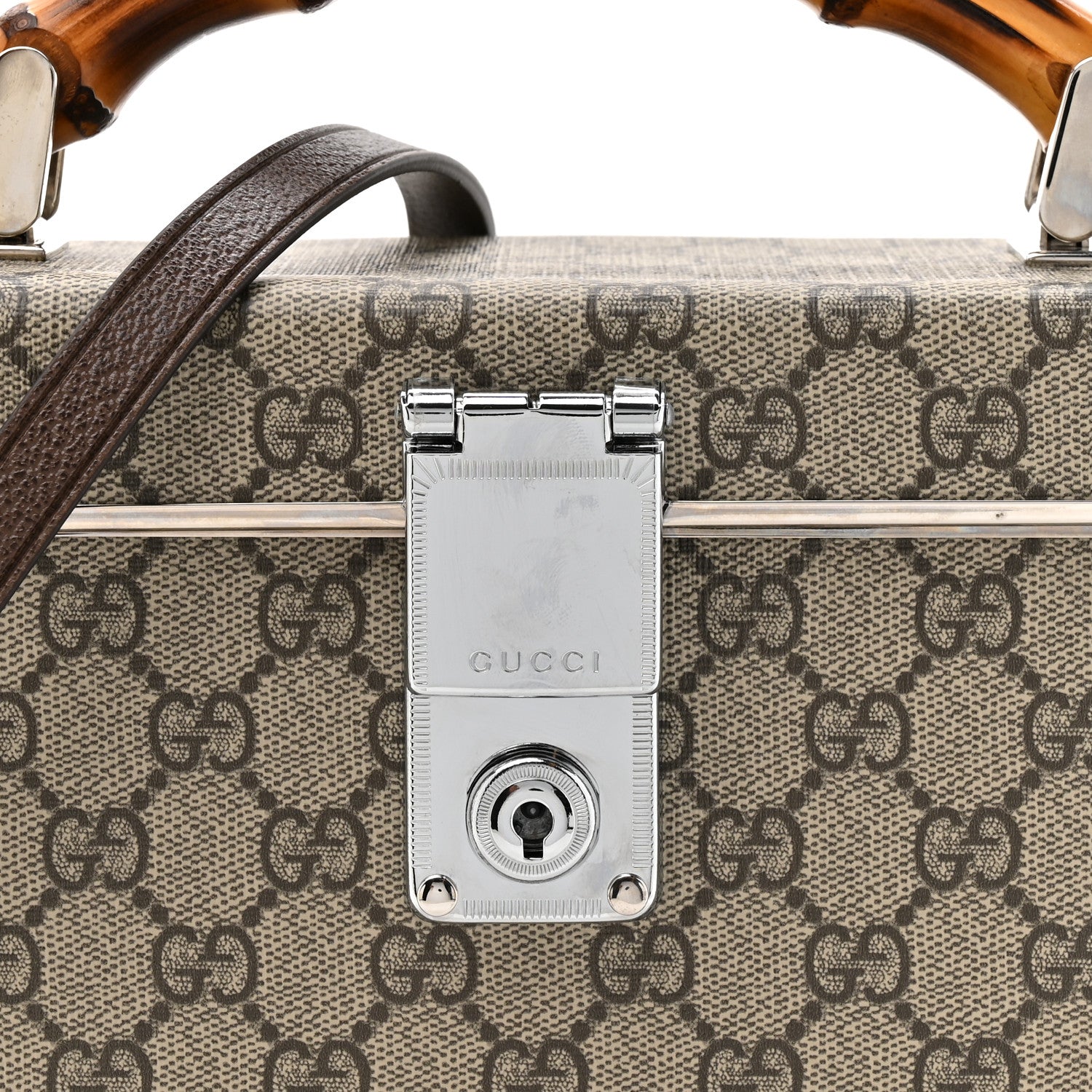 Gucci GG Supreme Monogram Globe-Trotter Beauty Case Brown 8 of 10