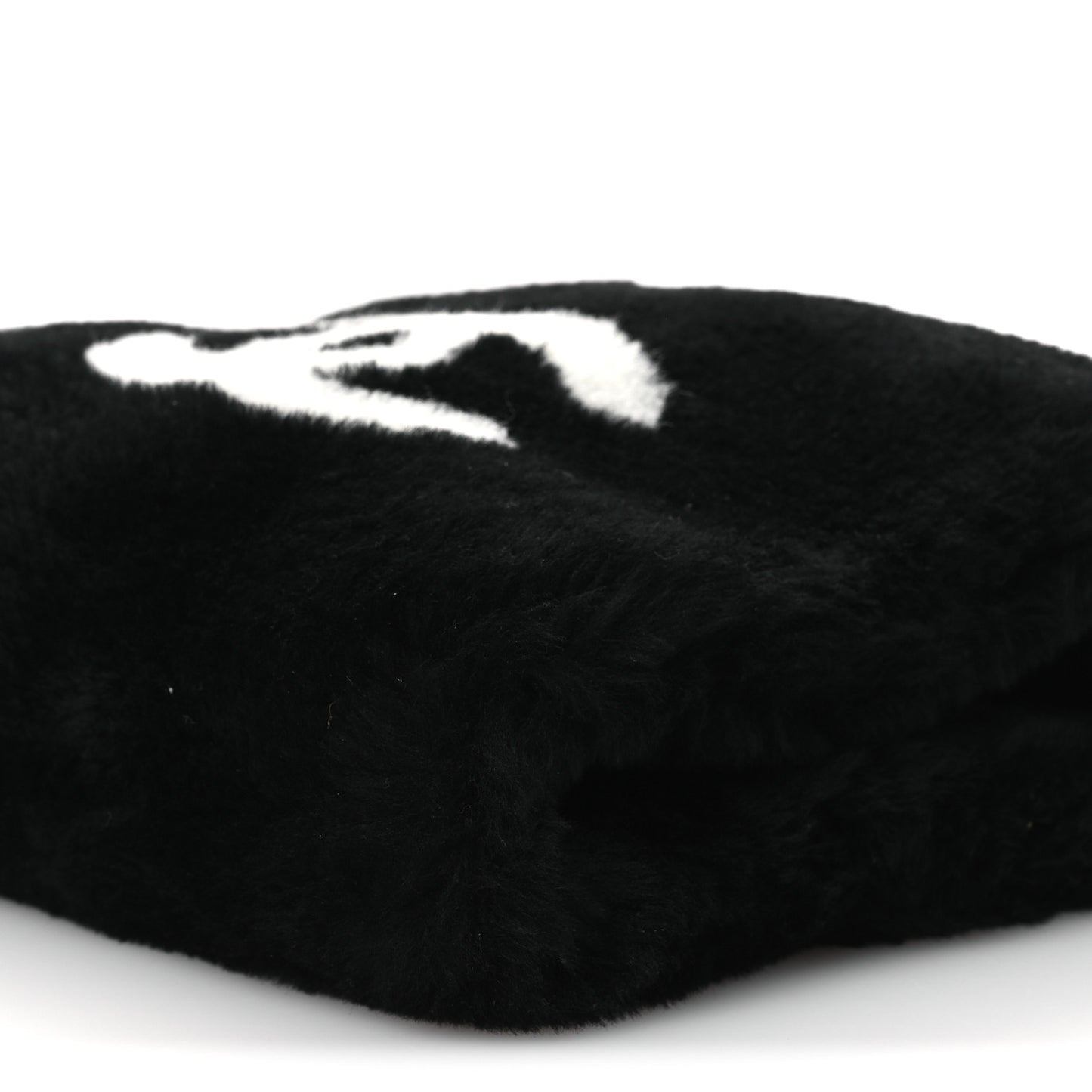 Muff Shearling Lambskin Bag Black Ecru