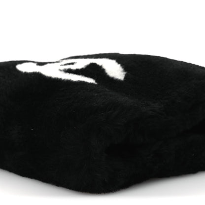 Chanel Muff Shearling Lambskin Bag Black Ecru 9 of 10