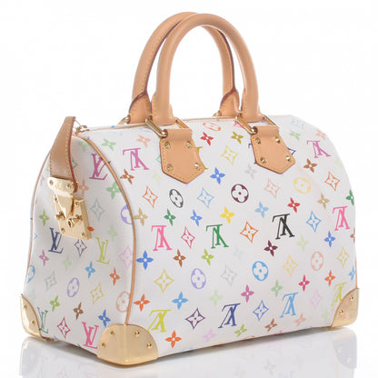 Louis Vuitton Monogram Multicolor Speedy 30 White 3 of 7