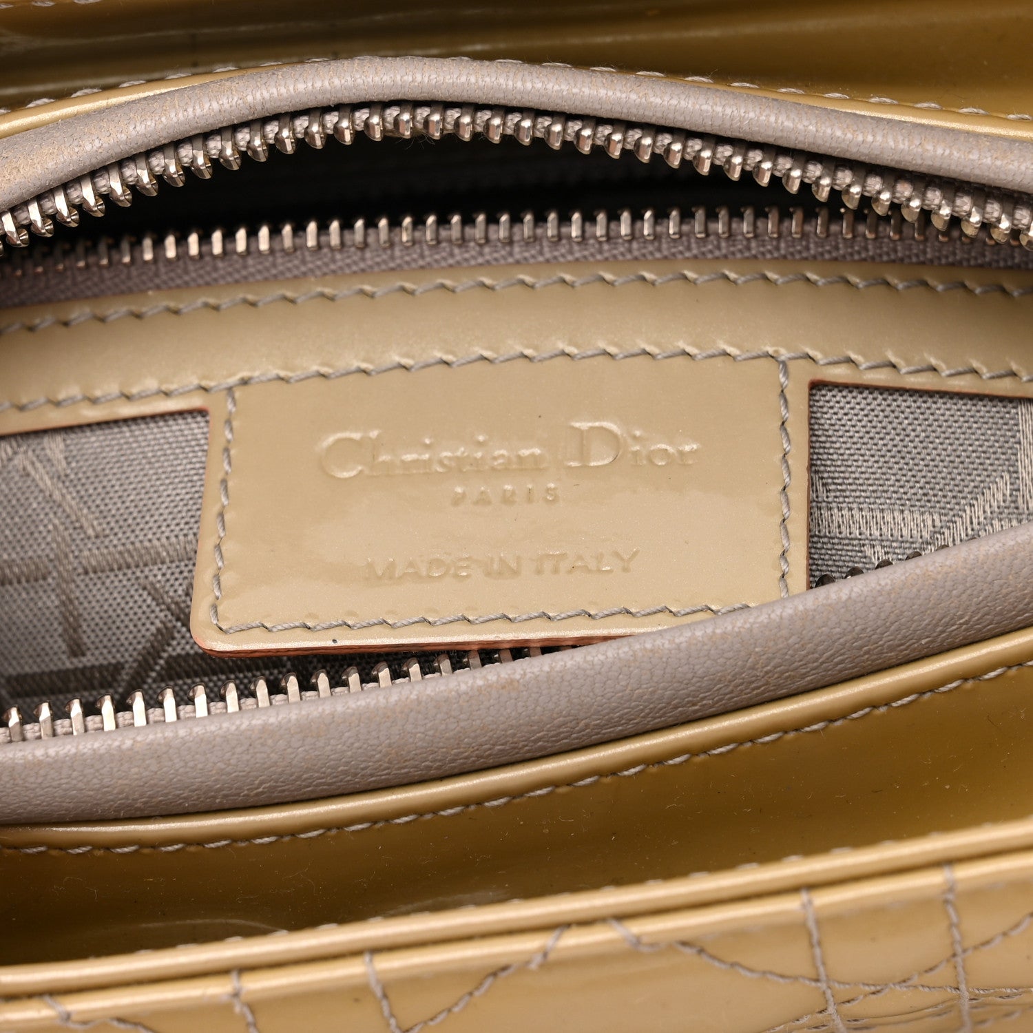 Christian Dior Patent Cannage Medium Lady Dior Beige 6 of 11